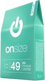 ONsize 49 pack, turquoise, 50 condoms