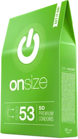 ONsize 53 pack, green, 50 condoms