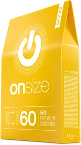 ONsize 60 pack, yellow, 50 condoms