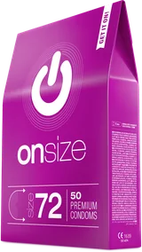 ONsize 72 pack, purple, 50 condoms